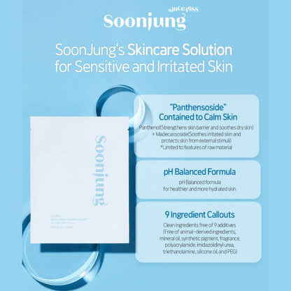 Etude SoonJung Sheet Mask Key Ingredients - Panthenol & Madecassoside