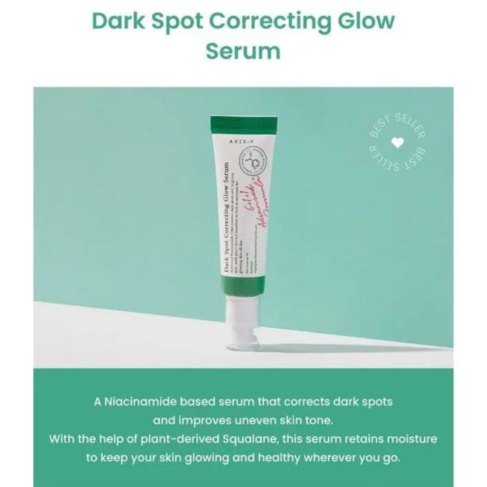 AXIS-Y Dark Spot Serum Key Ingredients - Niacinamide, Centella, Sea Buckthorn