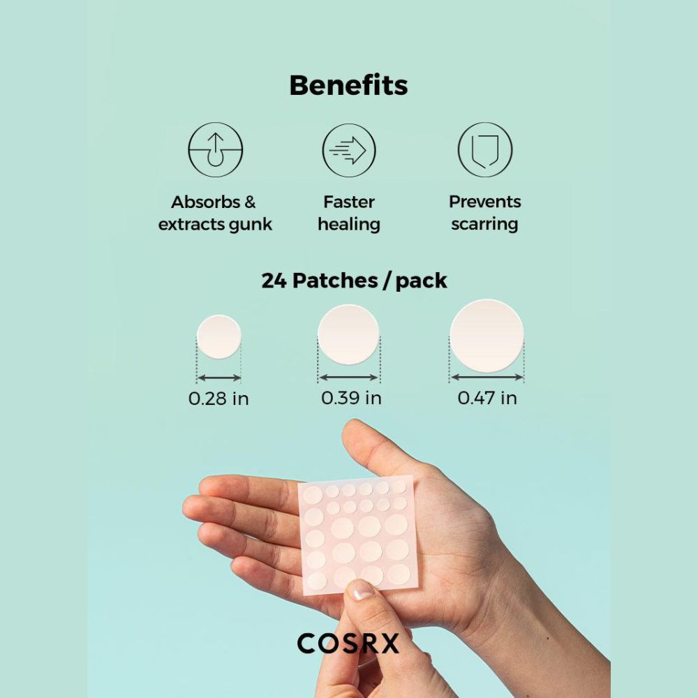 Benefits of COSRX Acne Pimple Master Patch – fast acne healing, oil absorption, and protective barrier against bacteria