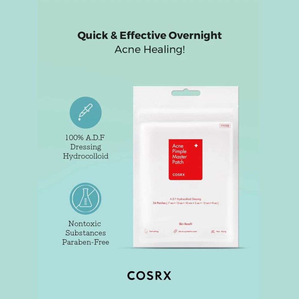 Quick and effective overnight acne healing with COSRX Acne Pimple Master Patch – reduces breakouts while you sleep