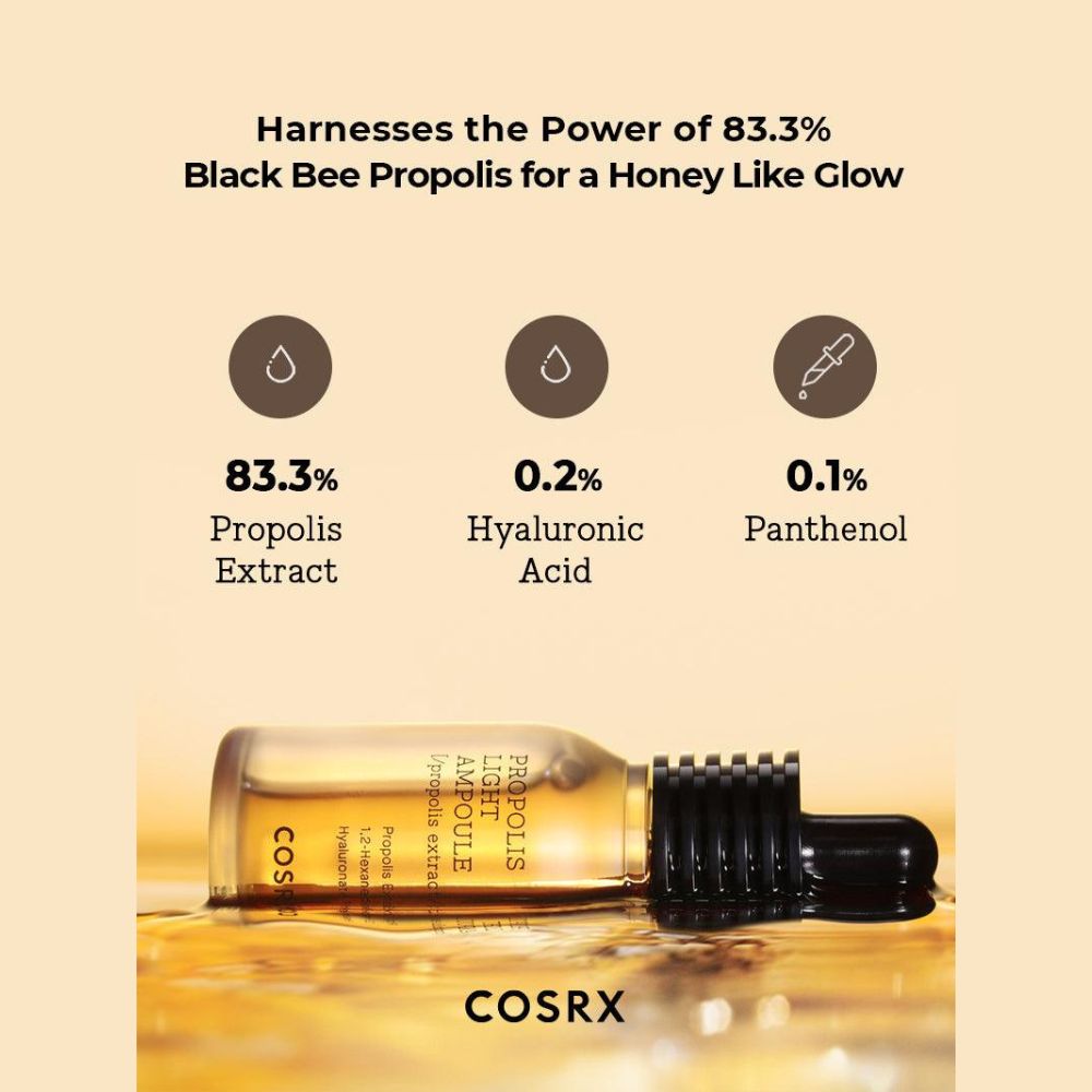 Get a Honey-Like Glow with COSRX Full Fit Propolis Light Ampoule - Infused with Black Bee Propolis