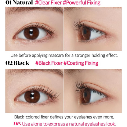 Etude Dr. Mascara Fixer Before & After - Stronger Curl Hold & Lifted Lashes