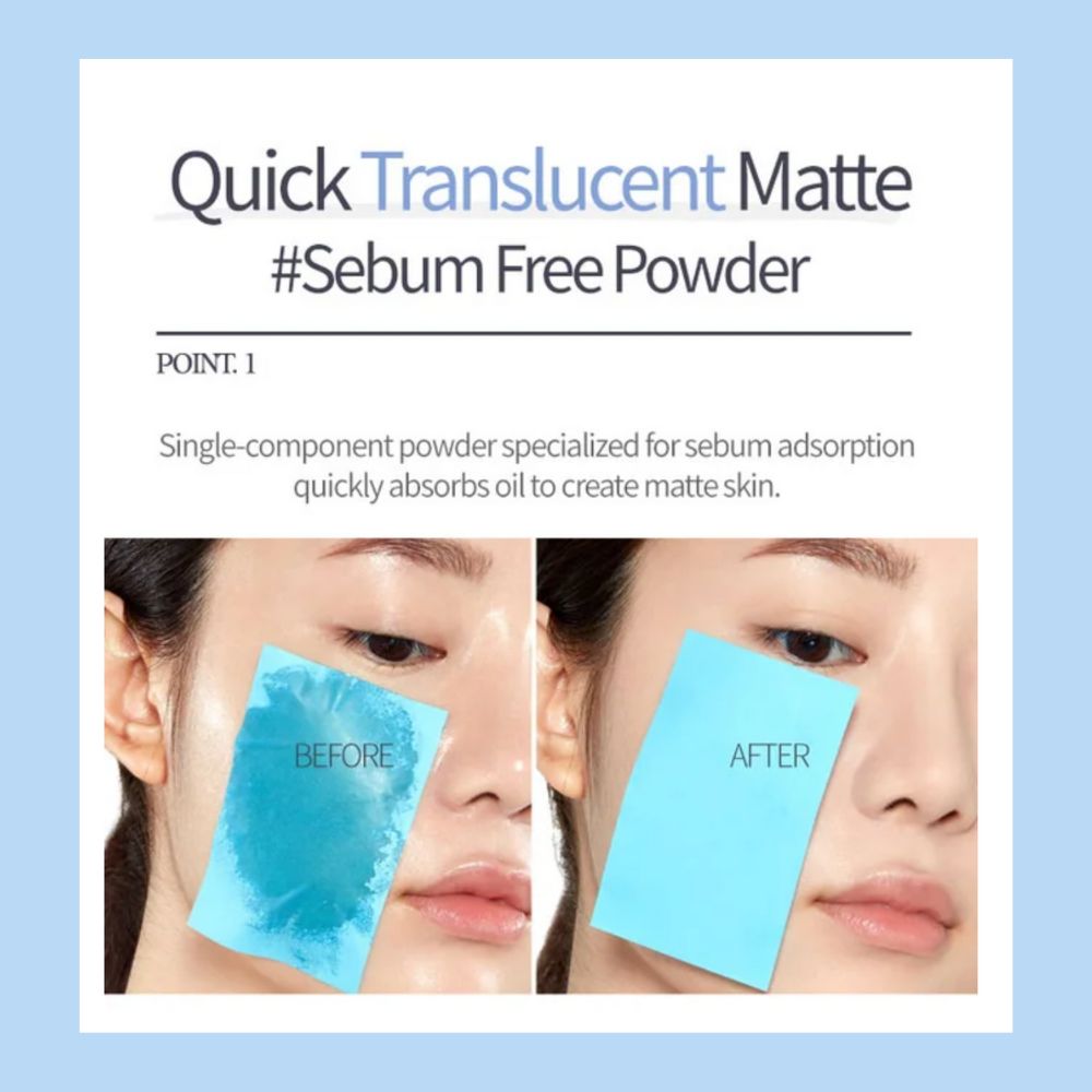 Etude Sebum Soak Powder Before & After - Reduces Excess Sebum