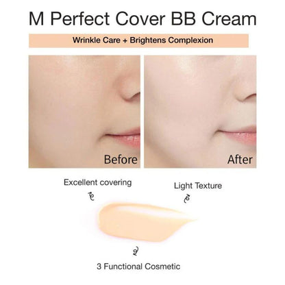 Before & After Results - M Perfect Cover BB Cream EX for Smooth Skin