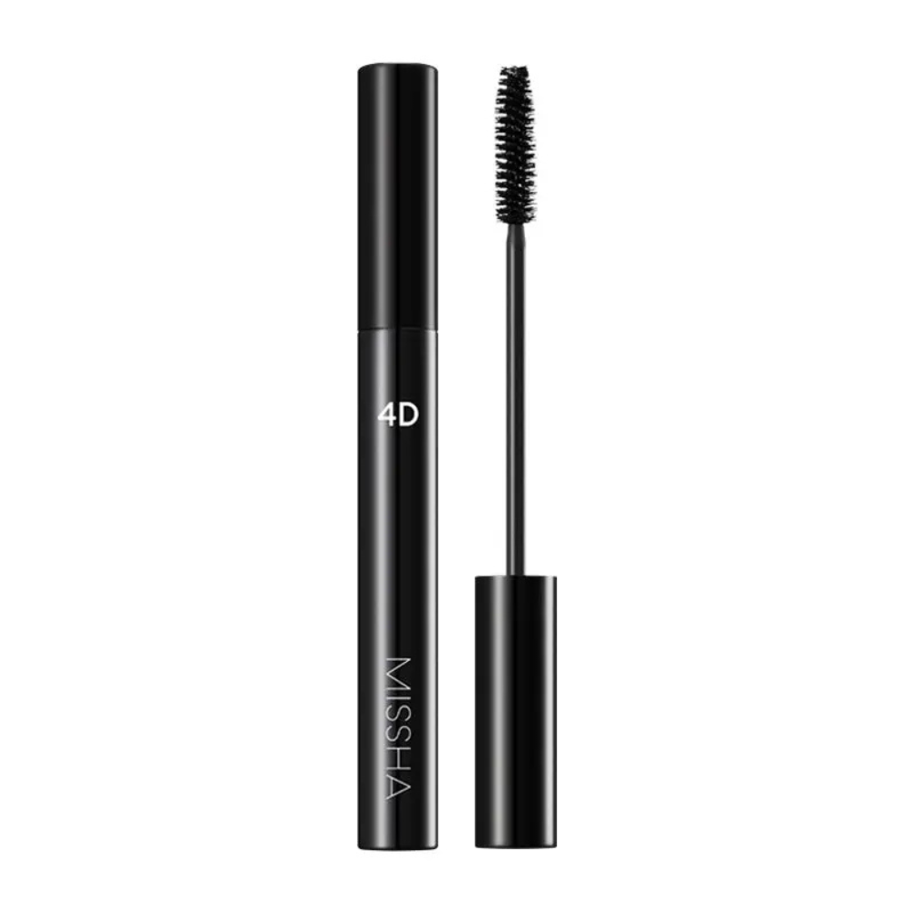 Missha 4D Mascara with precision 4D brush - smudge-proof, volumizing, and waterproof Korean beauty mascara