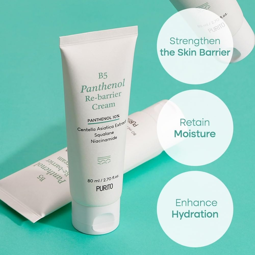 Purito B5 Panthenol Rebarrier Cream - Ingredients & Product Label